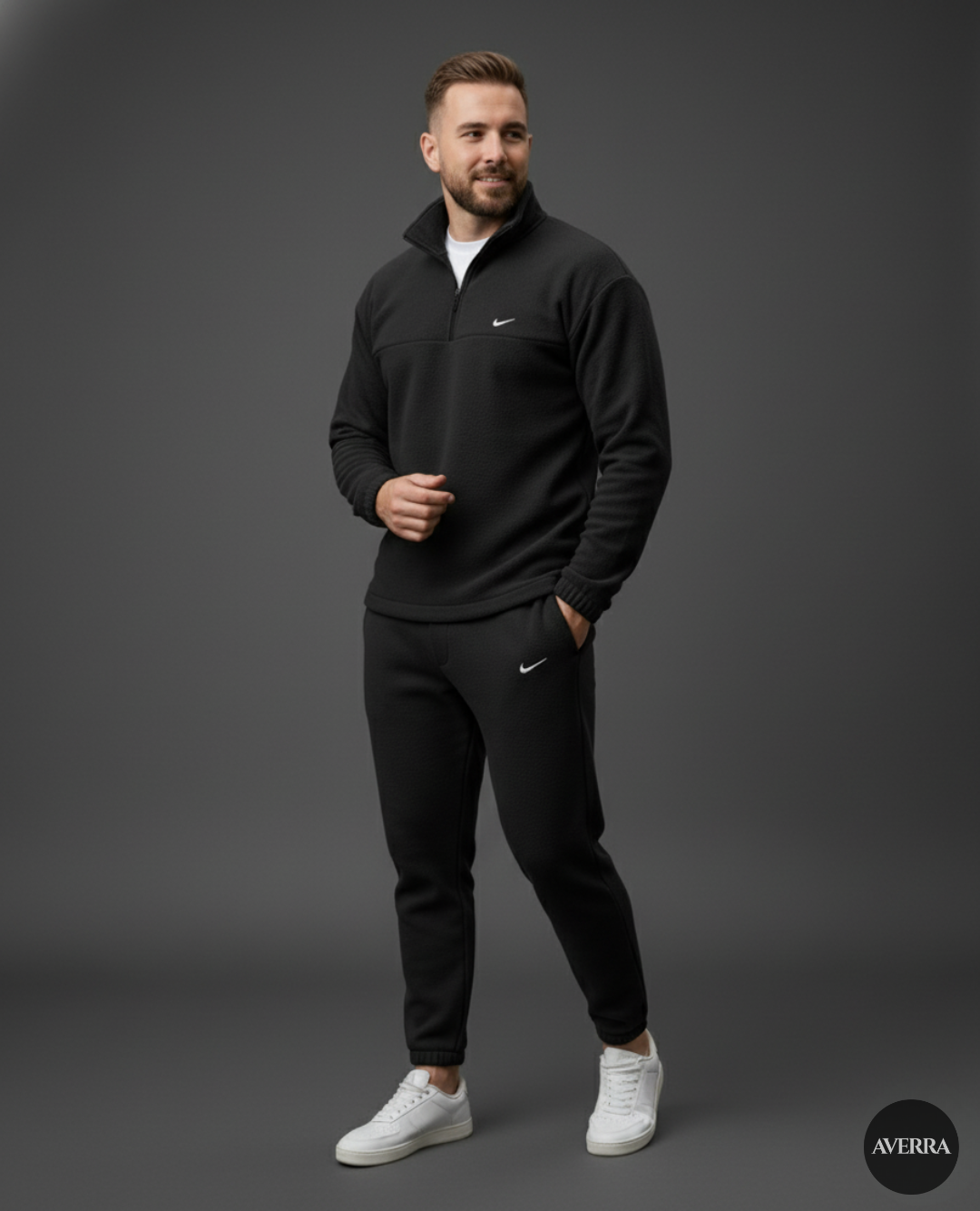 Men’s Signature Fleece Quarter-Zip and Joggers Set