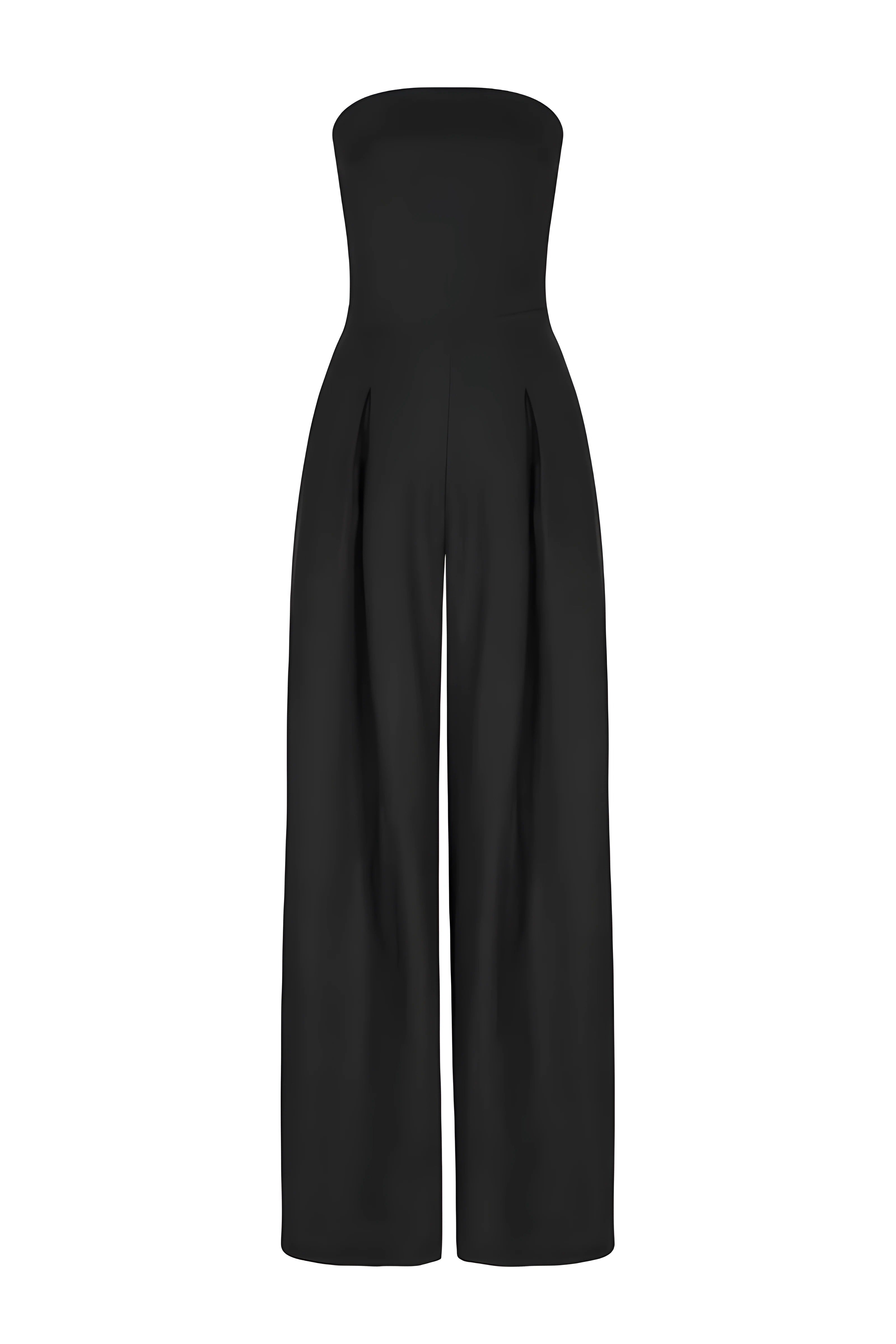 Veronika™ | Schulterfreier Jumpsuit mit weitem Bein