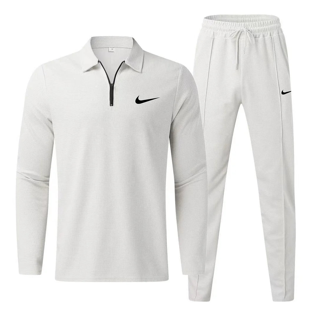 Men’s Casual Polo Shirt and Trousers Sports Set