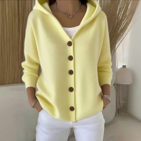 Nylah™ | Strickjacke mit Kapuze und Knöpfen