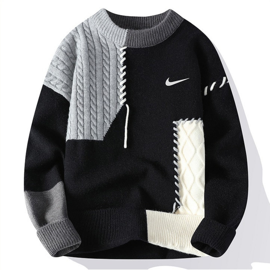 Pull Patchwork Décontracté – SOLDES DÉSTOCKAGE