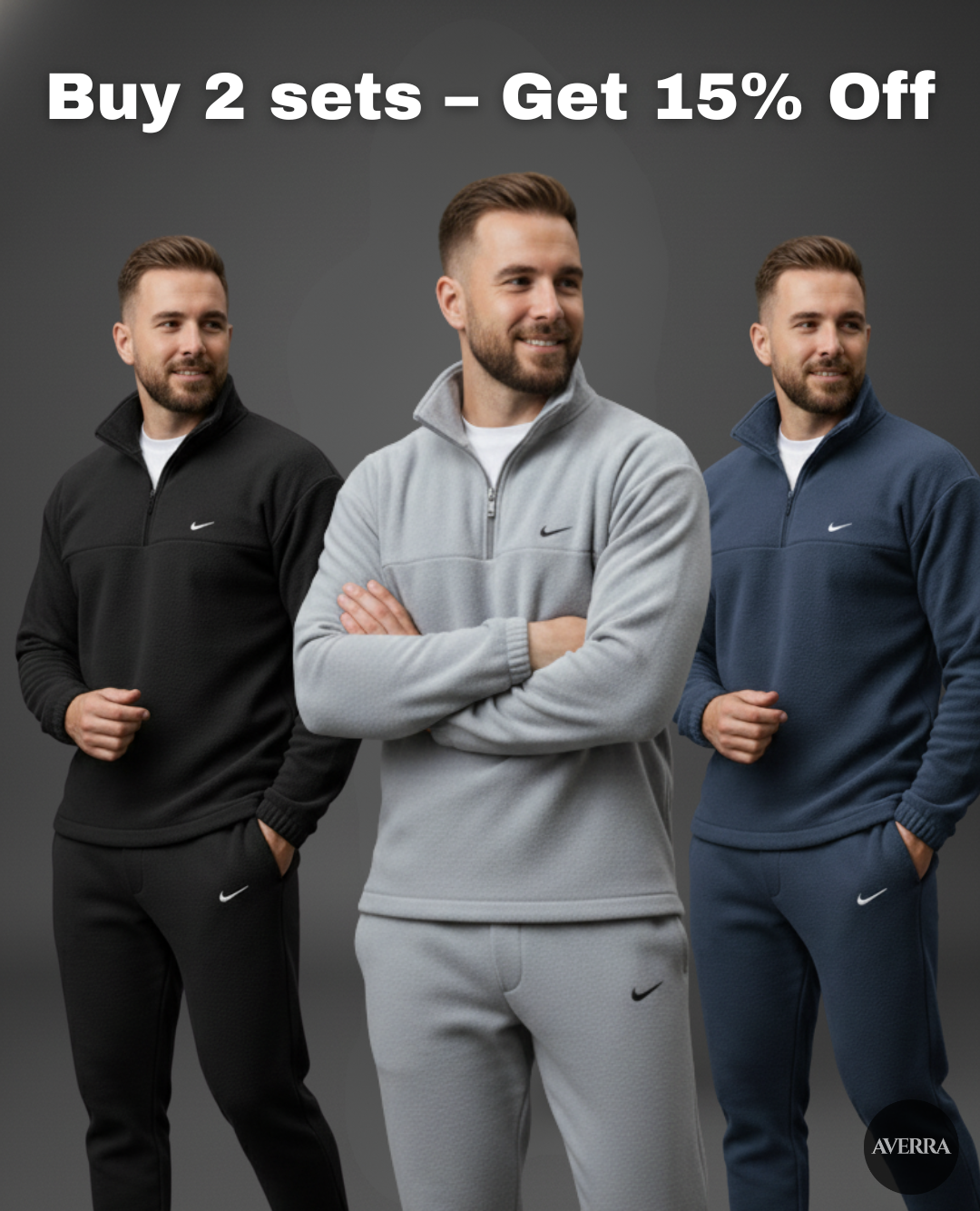 Men’s Signature Fleece Quarter-Zip and Joggers Set