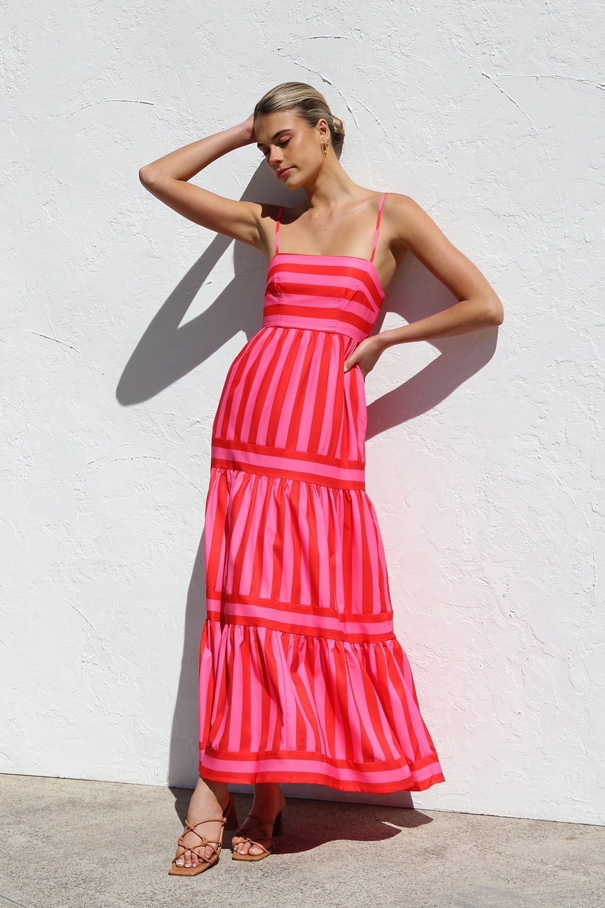 Averra™ | Striped Candy Flow Maxi Dress