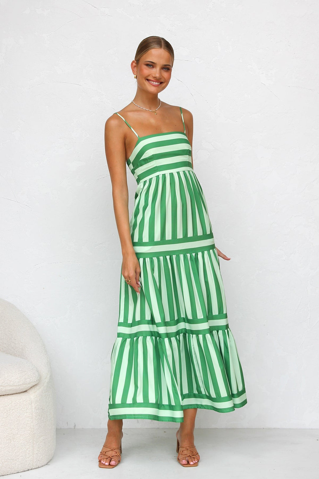 Averra™ | Striped Candy Flow Maxi Dress