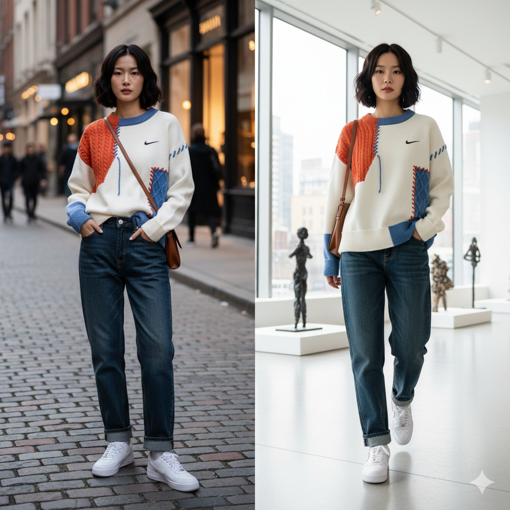 Pull Patchwork Décontracté – SOLDES DÉSTOCKAGE