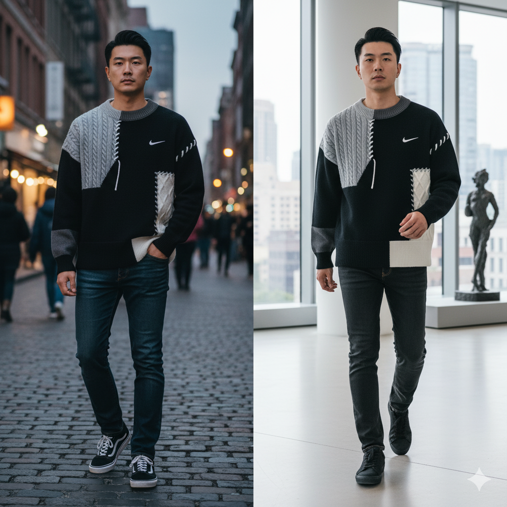 Pull Patchwork Décontracté – SOLDES DÉSTOCKAGE