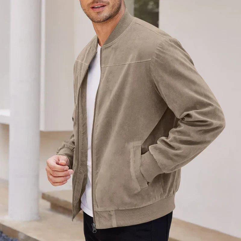 Alex Suede Bomber Jacket