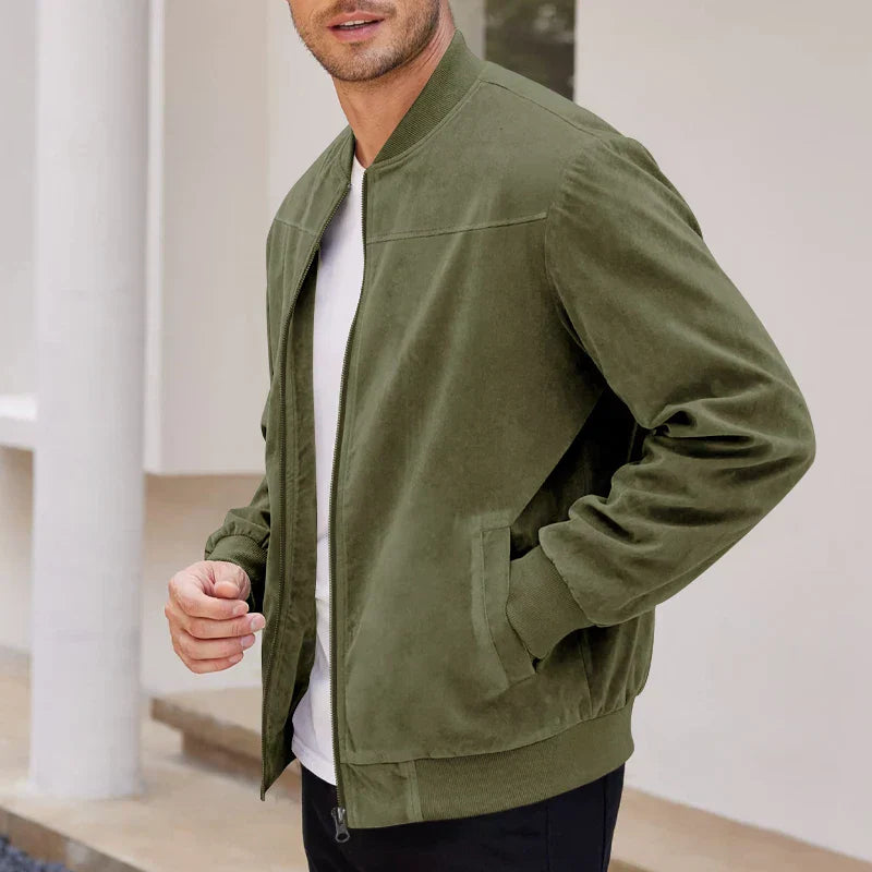 Alex Suede Bomber Jacket
