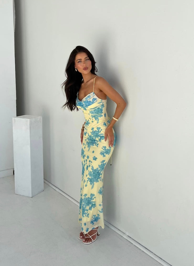 Averra™ | Sleeveless Floral Maxi Dress