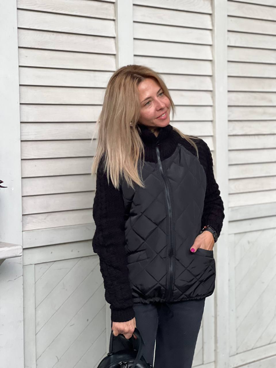 Morfa™ | Patchwork Strickjacke für Damen