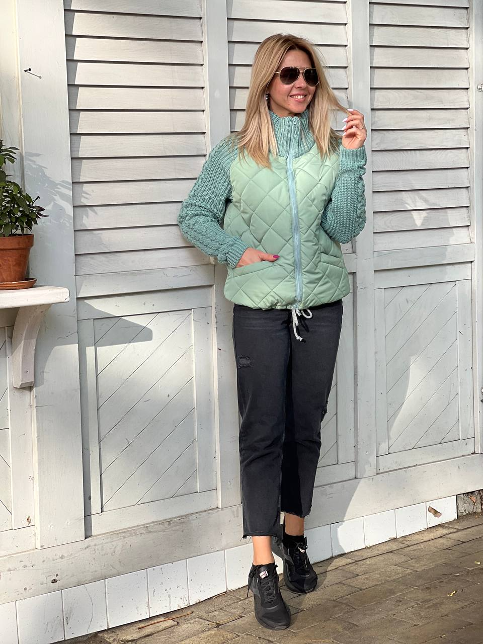 Morfa™ | Patchwork Strickjacke für Damen