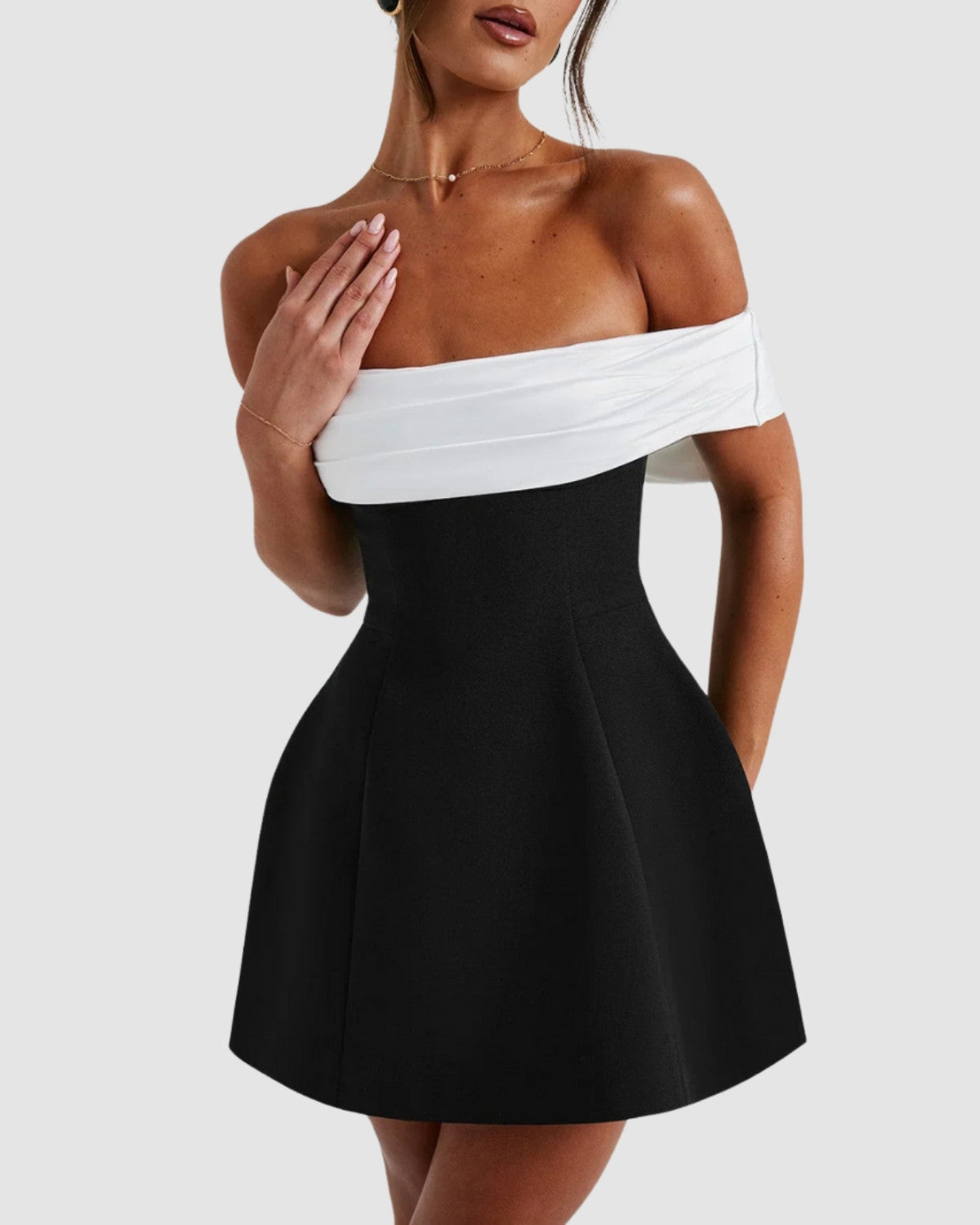 Averra™ | Elegant Bow-Back Mini Dress