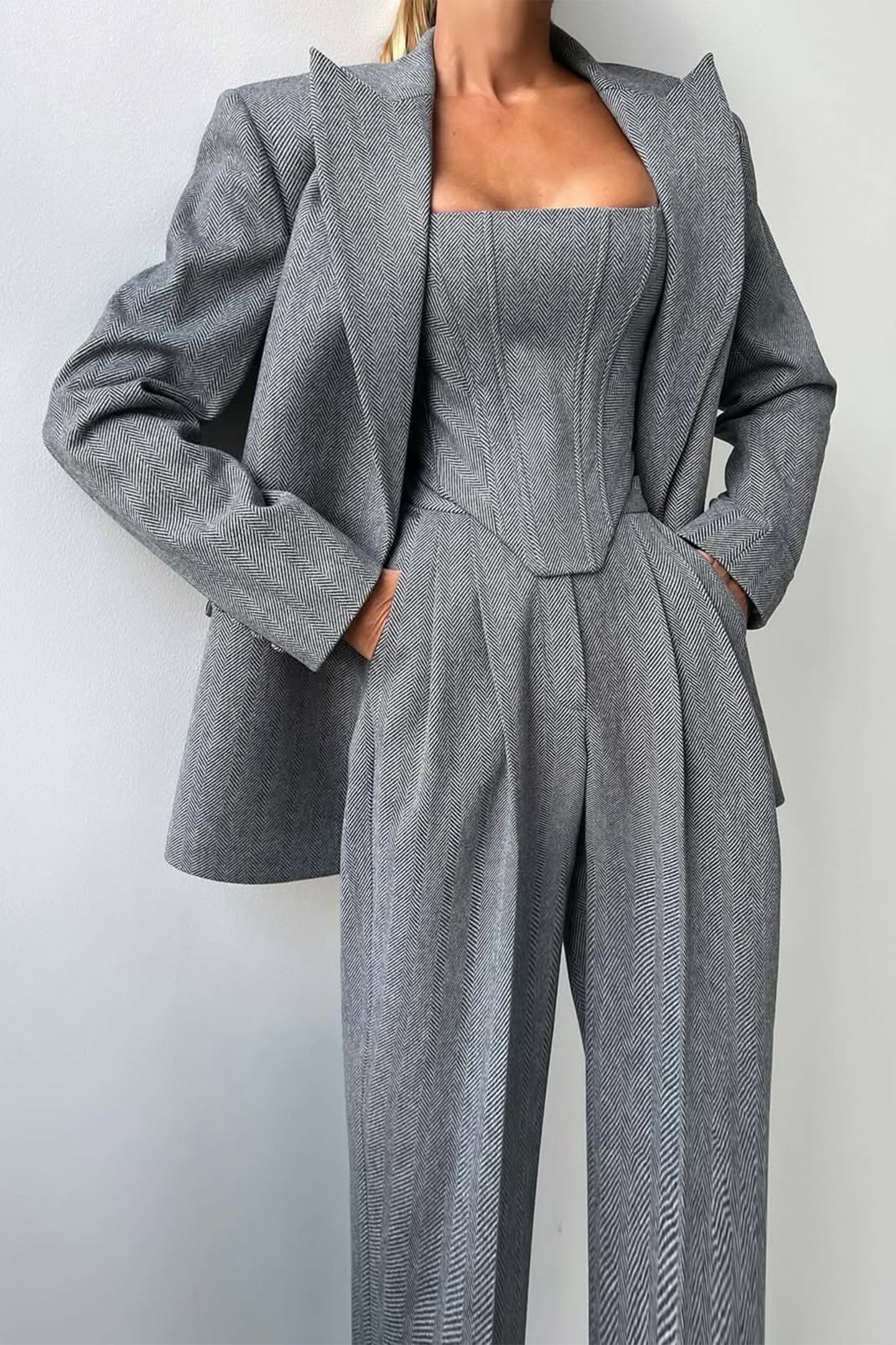 Averra™ | Double Breasted Blazer Three-Piece Set