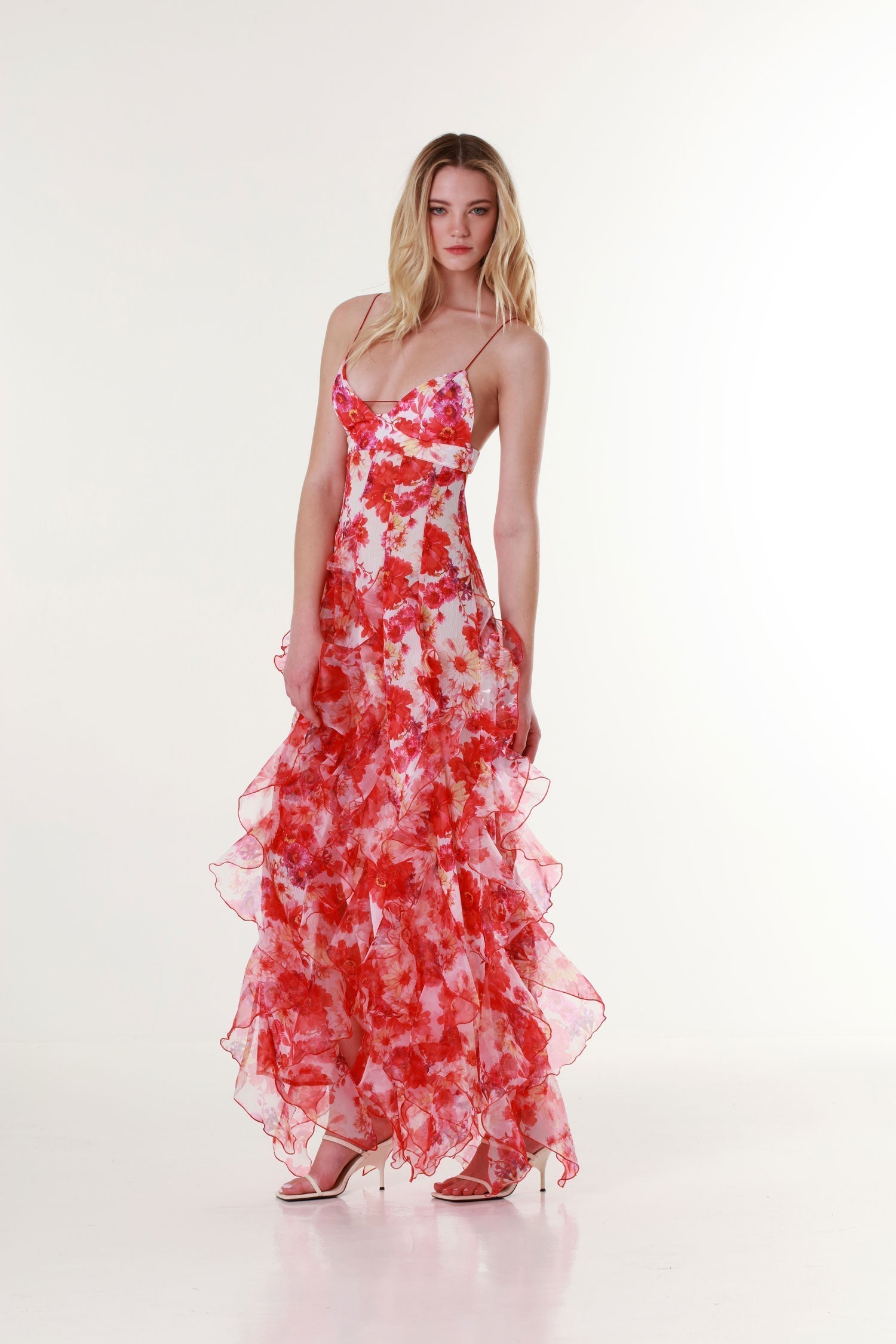 Averra™ | Margot Floral Ruffle Maxi Dress