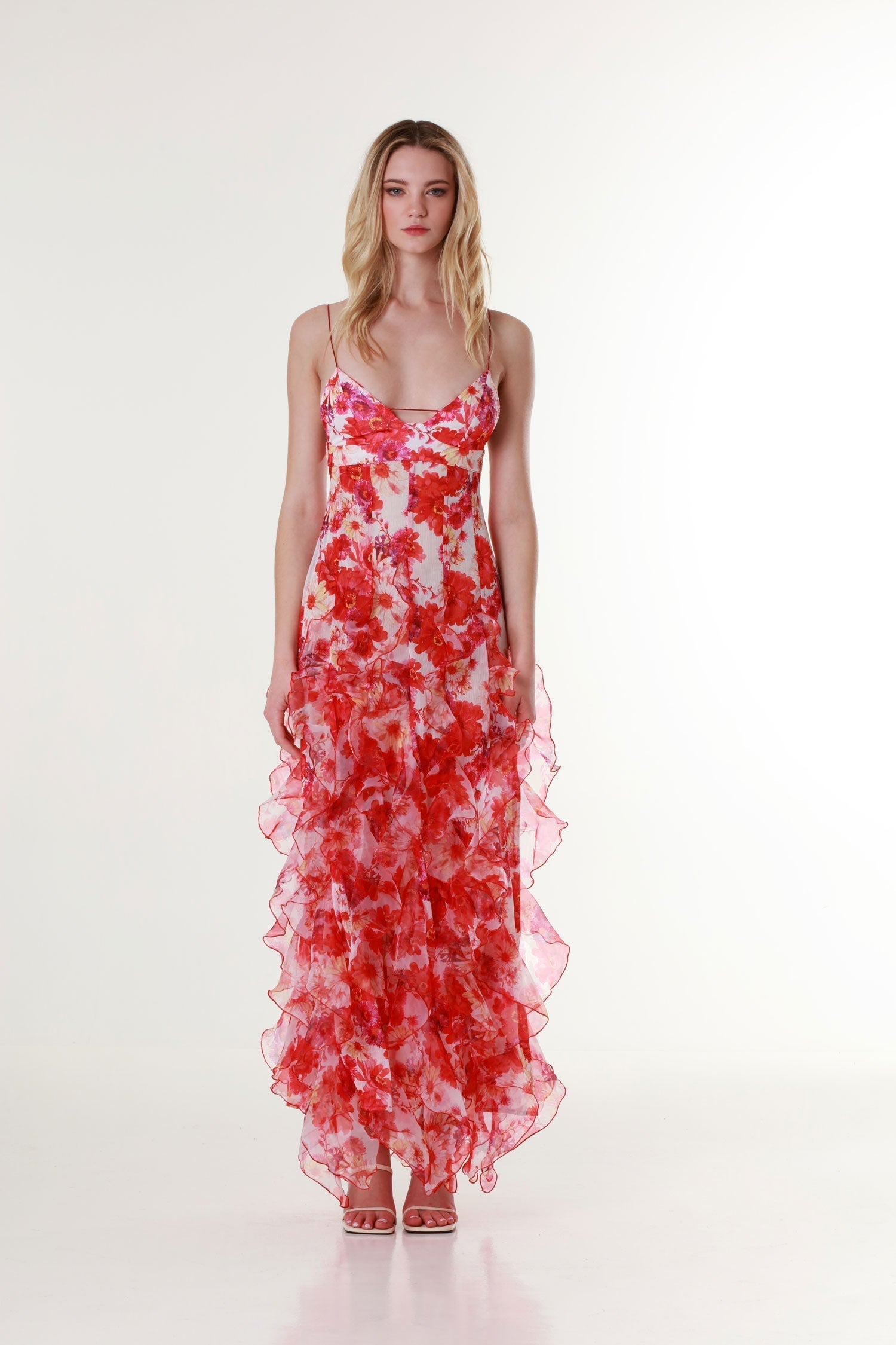 Averra™ | Margot Floral Ruffle Maxi Dress