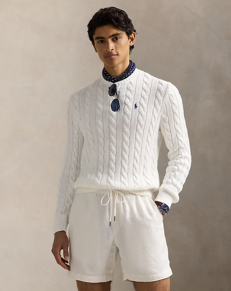RL - Cable-Knit Cotton Jumper