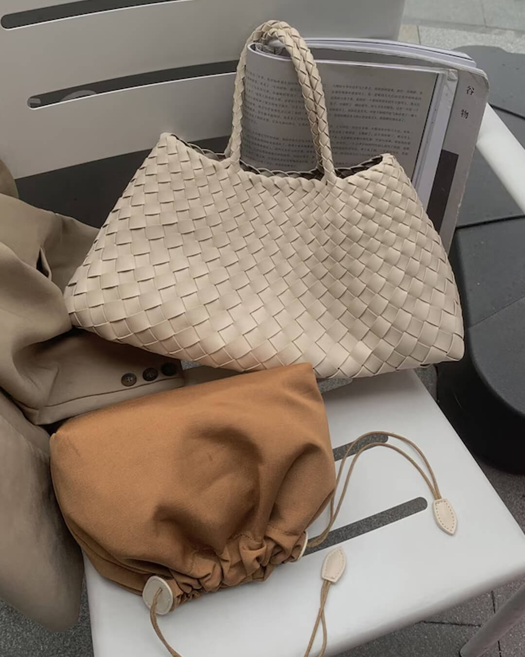 Madeleine™ | Geflochtene Tasche Mittel