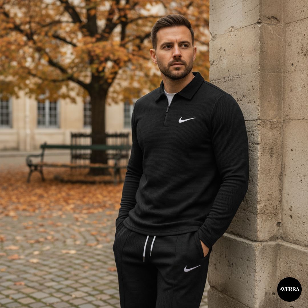 Men’s Casual Polo Shirt and Trousers Sports Set