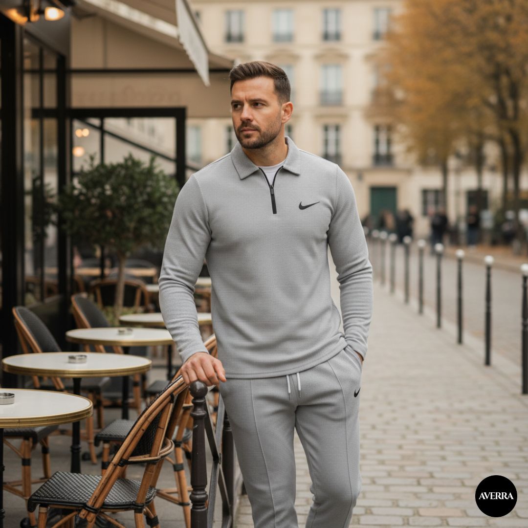 Men’s Casual Polo Shirt and Trousers Sports Set