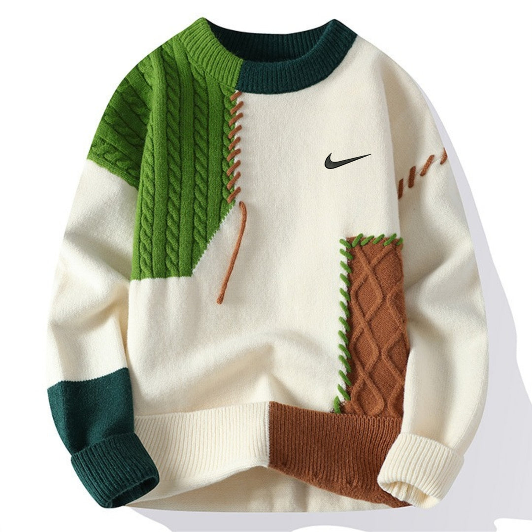Pull Patchwork Décontracté – SOLDES DÉSTOCKAGE