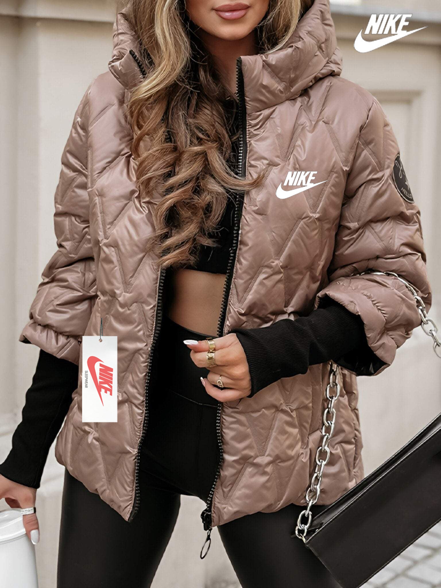 NK Veste à capuche pour femme en coton