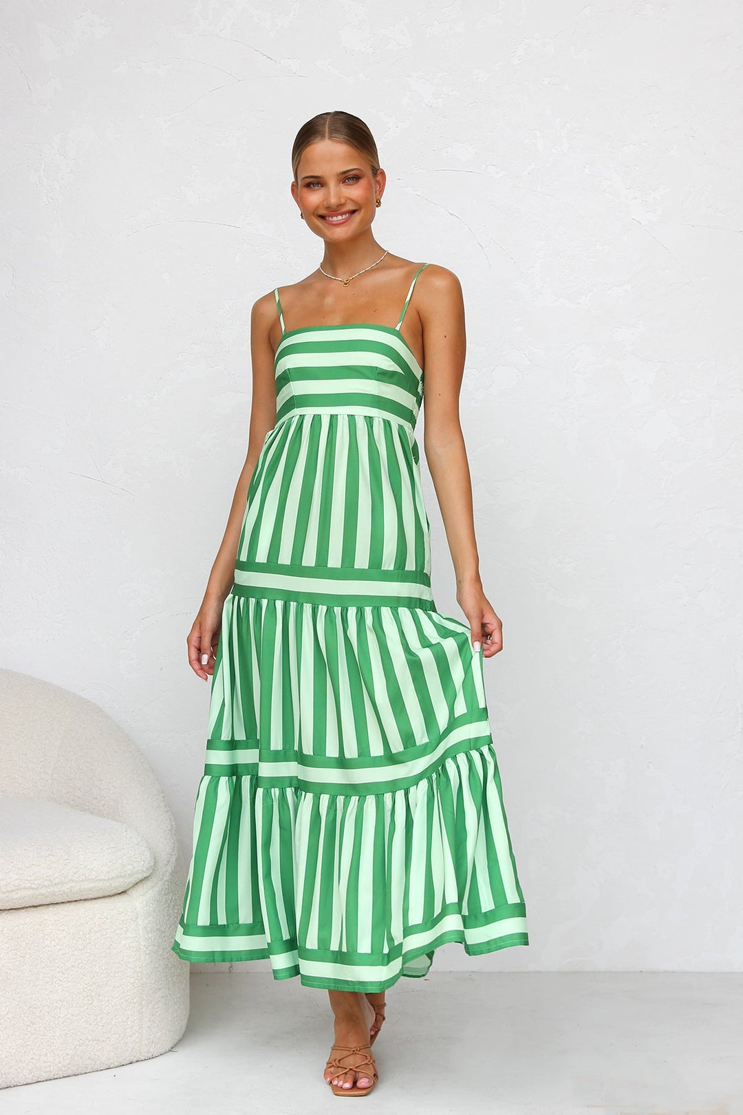 Averra™ | Striped Candy Flow Maxi Dress