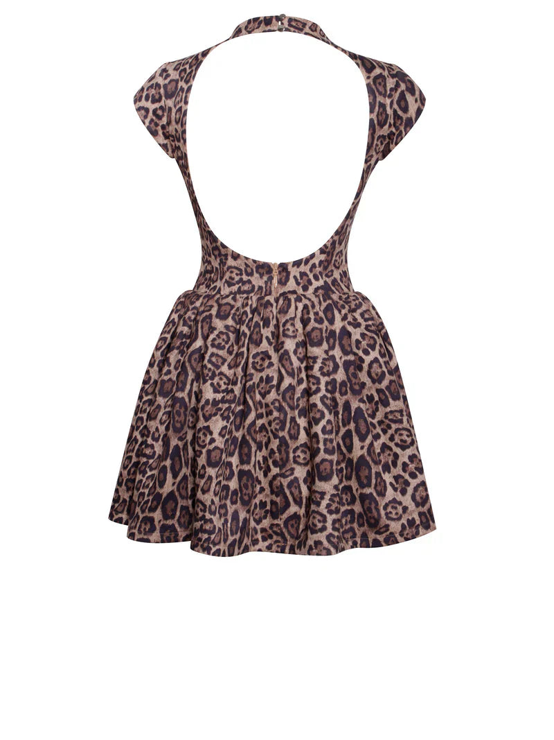 Averra™ | Cheetah Puffy Dress