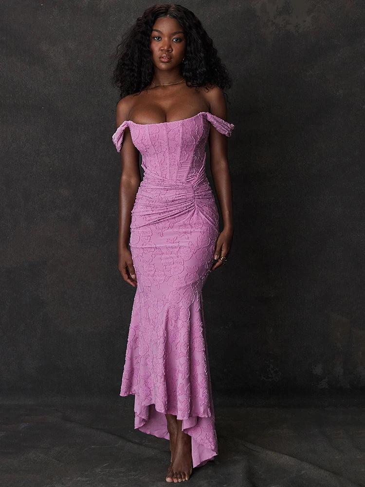Averra™ | Elegant Pink Maxi Dress