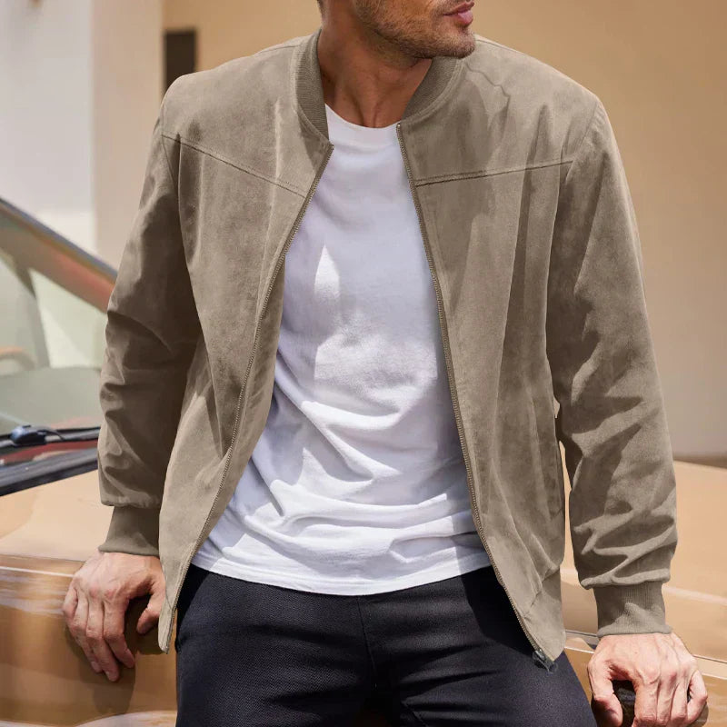 Alex Suede Bomber Jacket