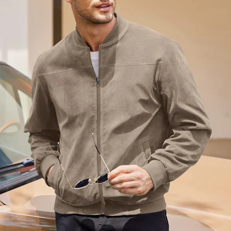 Alex Suede Bomber Jacket