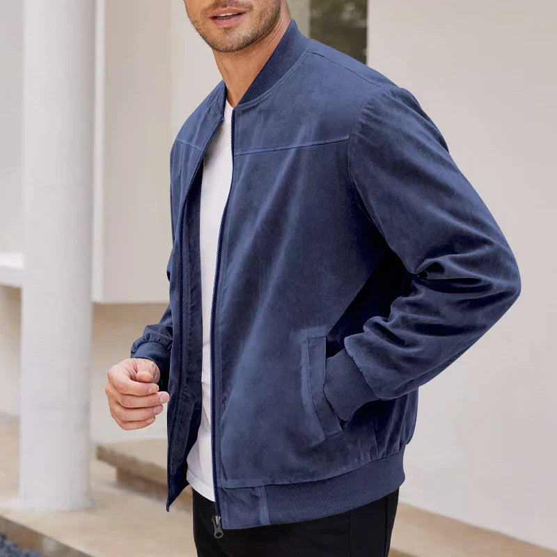 Alex Suede Bomber Jacket