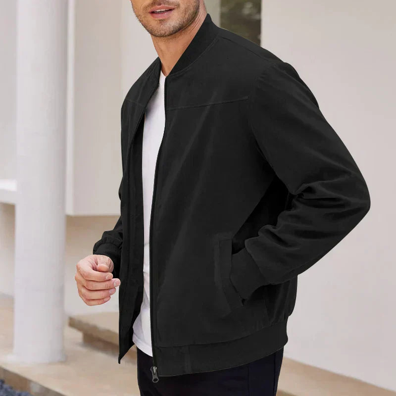 Alex Suede Bomber Jacket