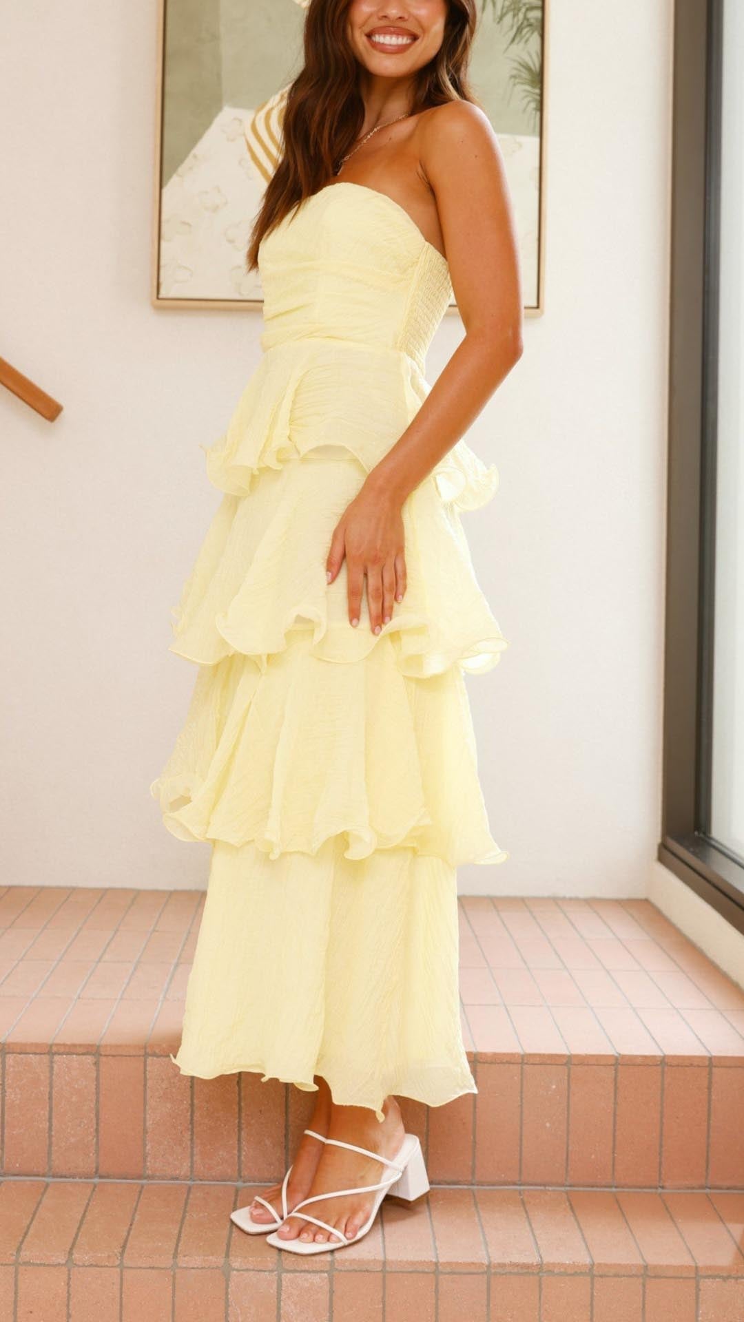 Averra™ | Tiered Ruffle Maxi Dress