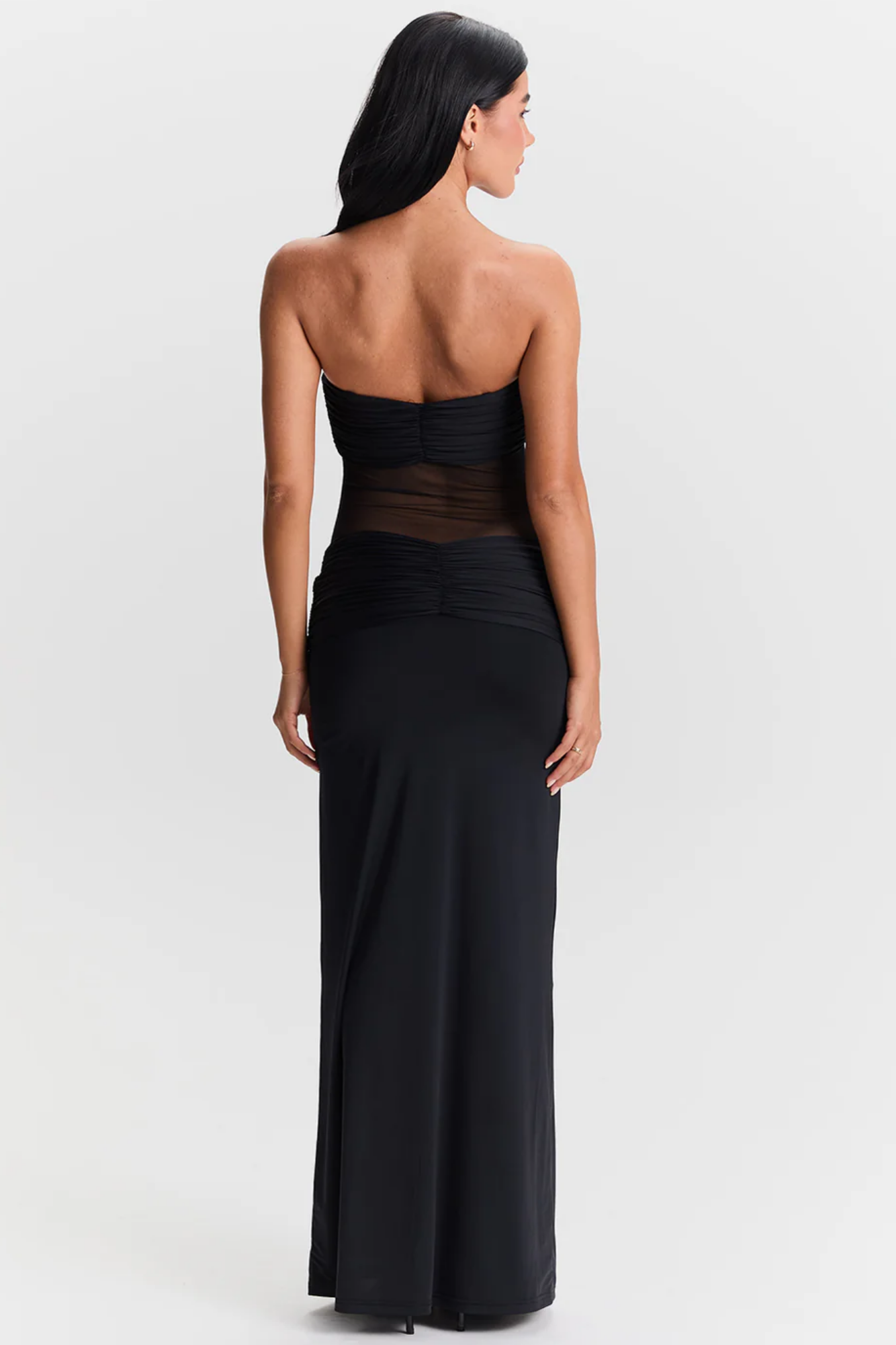 Averra™ | Strapless Maxi Dress with Sheer Twist Detail