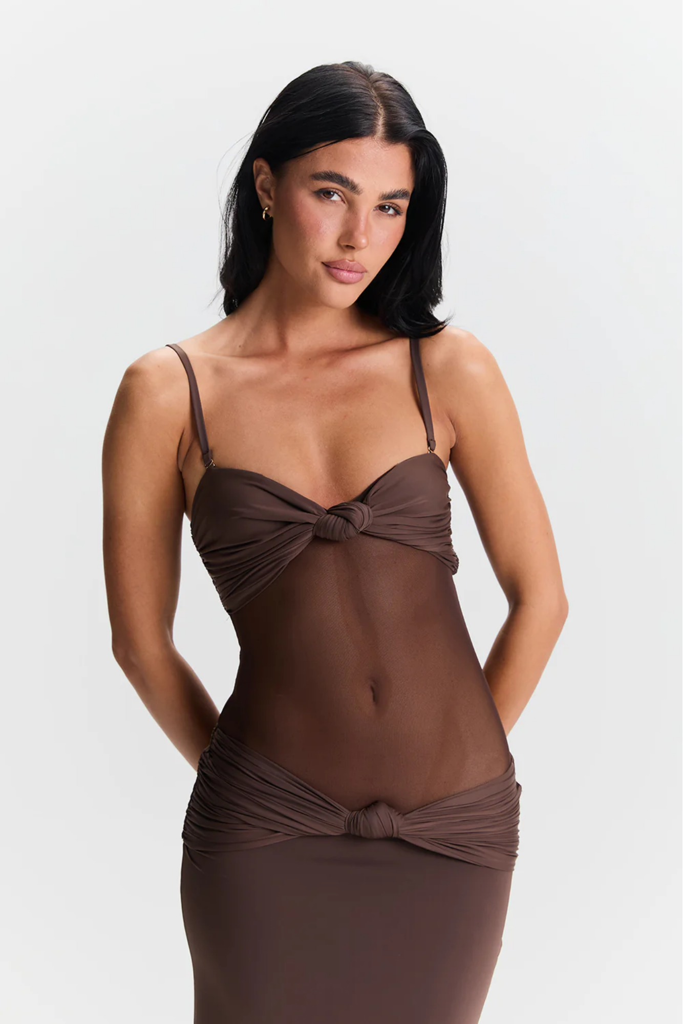 Averra™ | Strapless Maxi Dress with Sheer Twist Detail