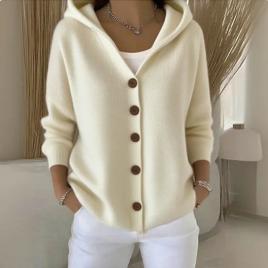Nylah™ | Strickjacke mit Kapuze und Knöpfen