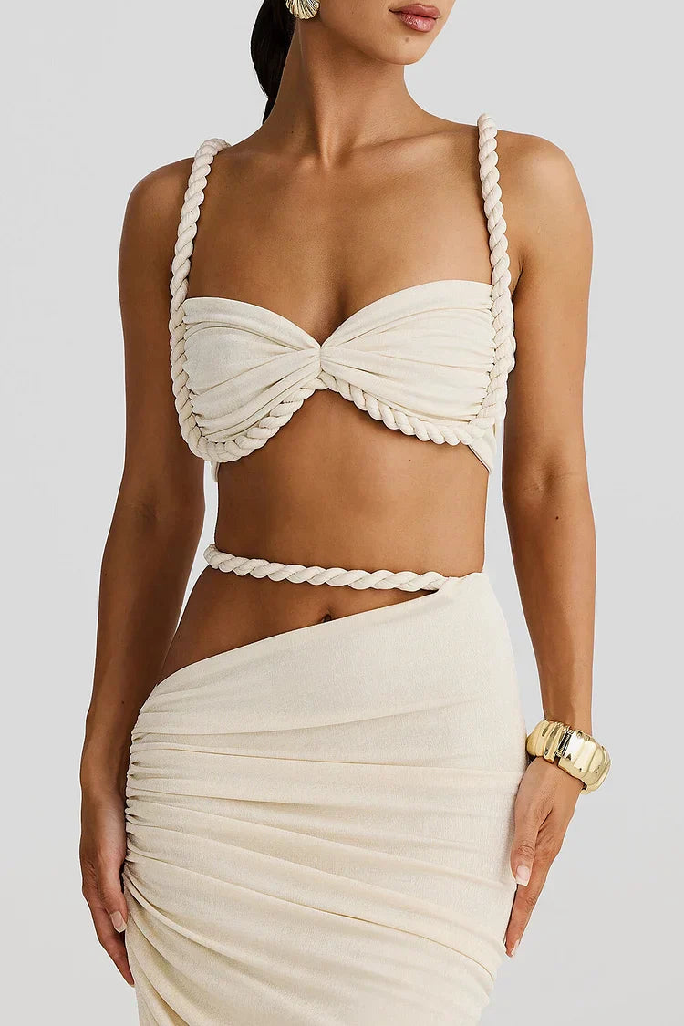 Averra™ | Ruched Maxi Skirt with Cutout Detail