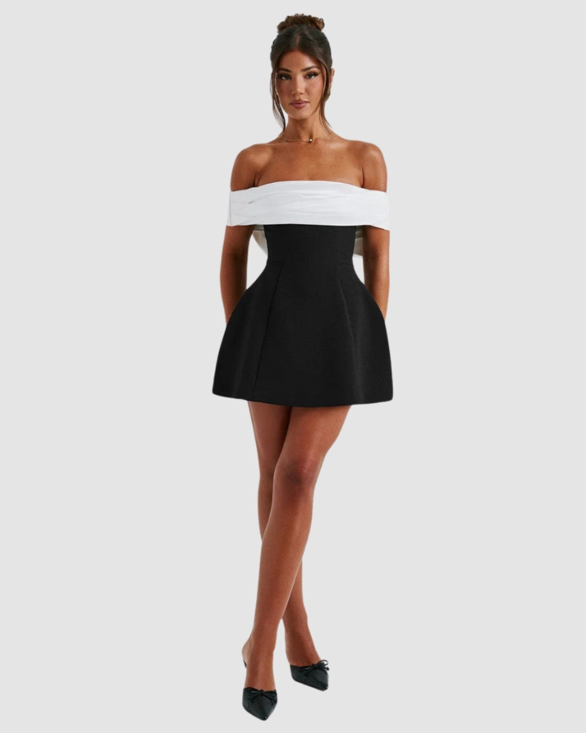 Averra™ | Elegant Bow-Back Mini Dress