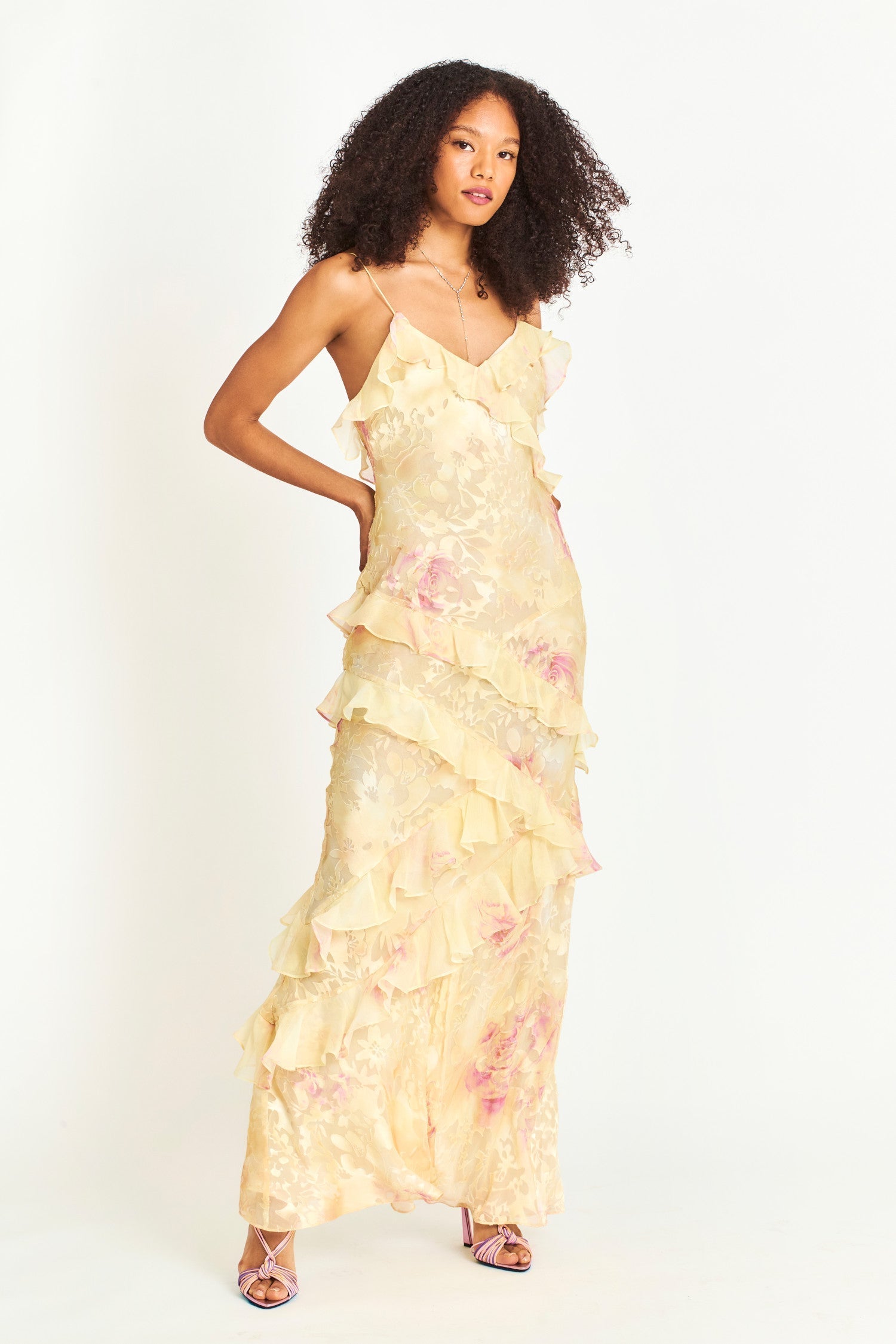 Averra™ | Pastel Ruched Layered Maxi Dress – Elegant Summer Gown
