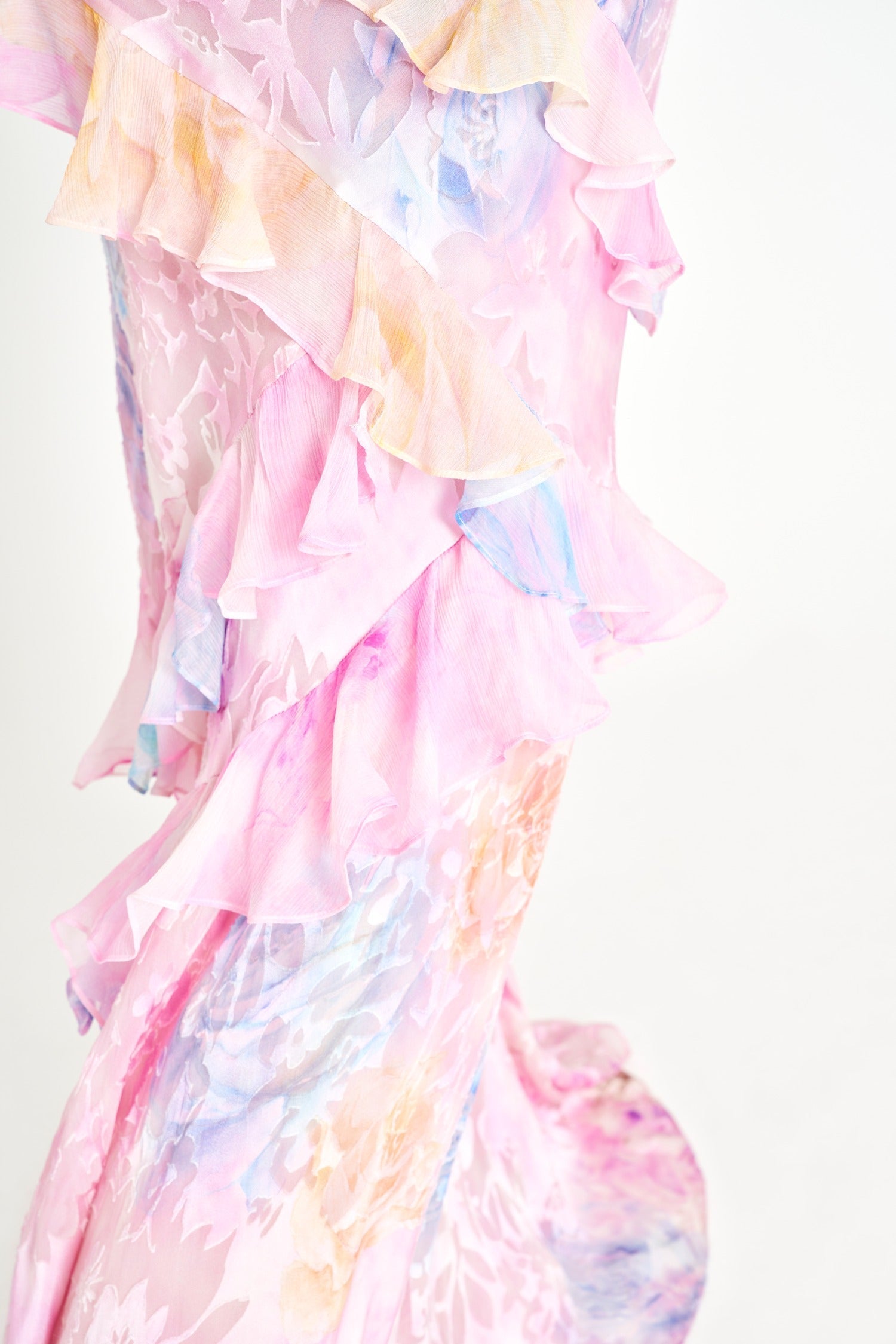 Averra™ | Pastel Ruched Layered Maxi Dress – Elegant Summer Gown