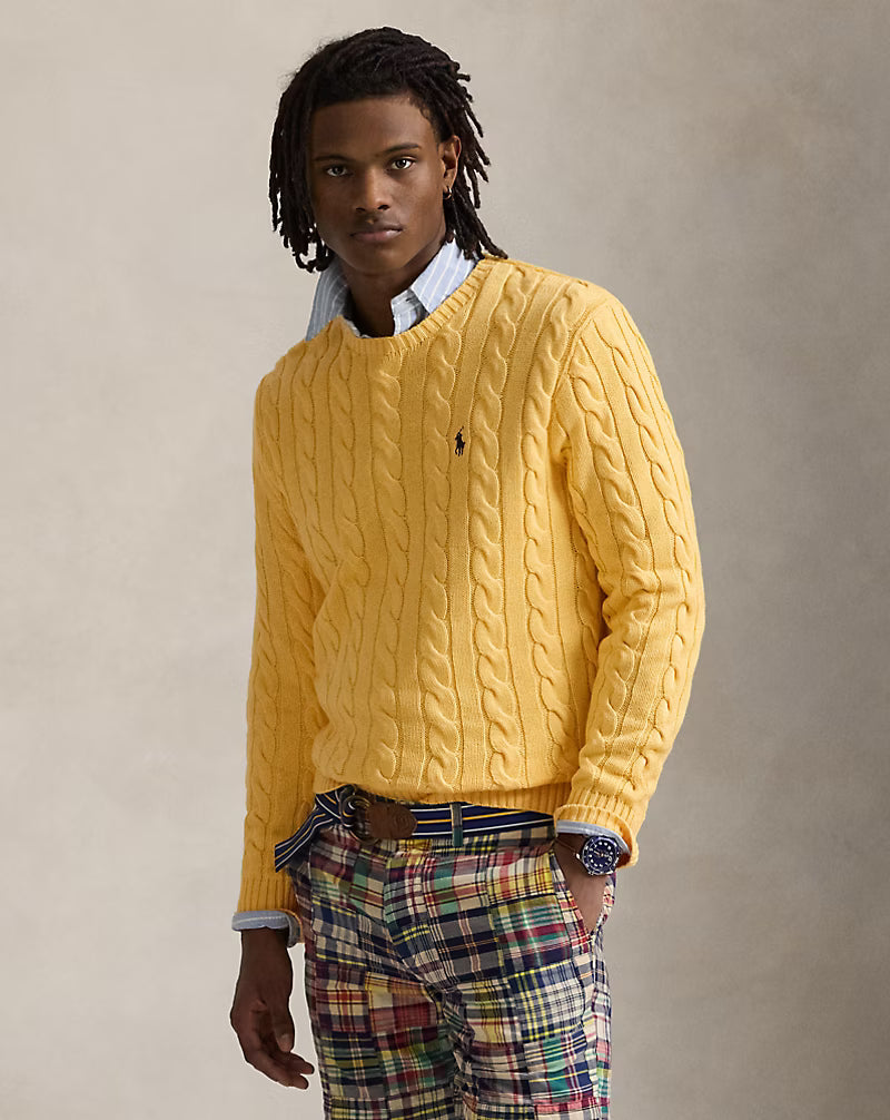 RL - Cable-Knit Cotton Jumper