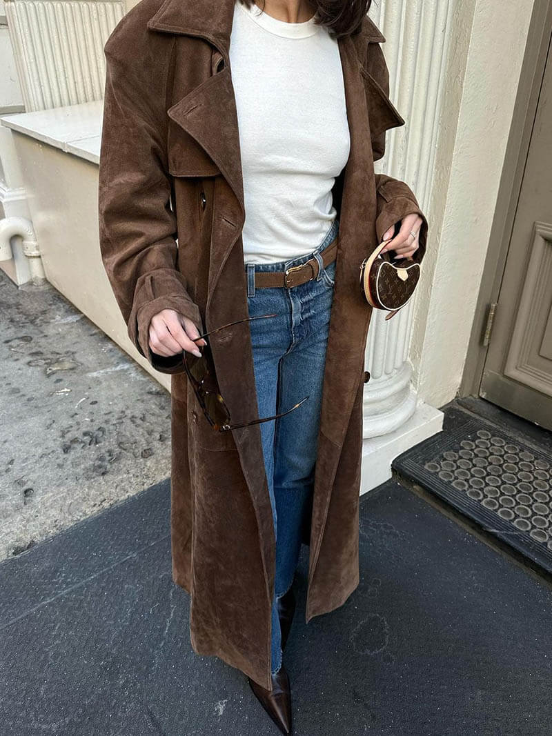 Molly™ | Kunstwildleder Trenchcoat